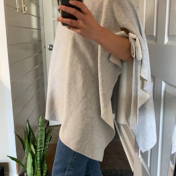 Ann Taylor Grey Shawl Sweater/Sweatshirt material - Picture 4 of 12